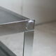 Coffee table steel and smoked glass, France, circa 1970