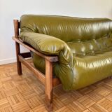 Percival lafer khaki brazilian three-seater sofa mp-41