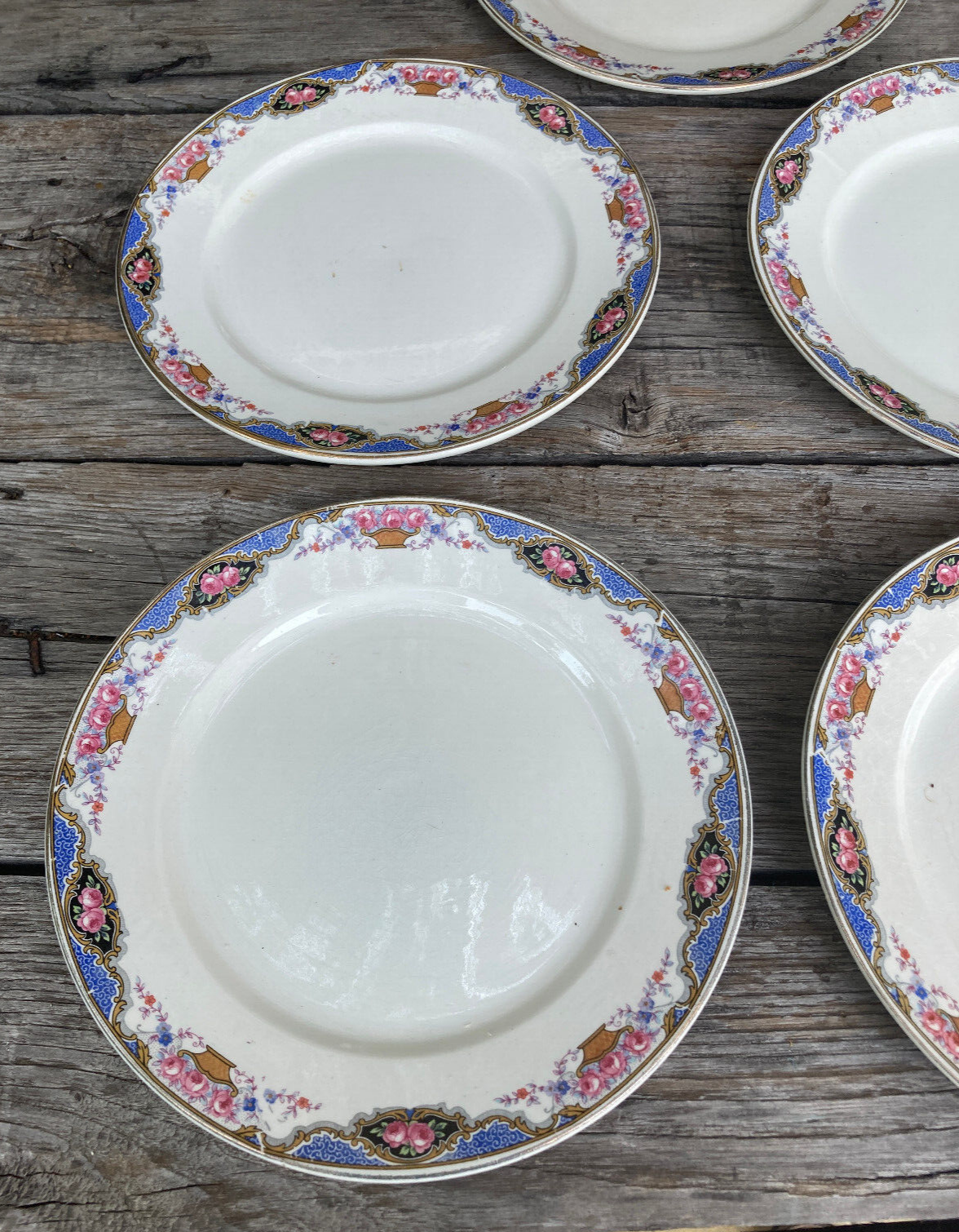 5 dessert plates Digoin  - Art Deco