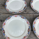 5 assiettes à dessert digoin - art déco