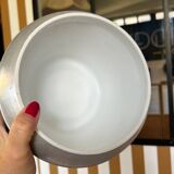 Brushed aluminum pear-shaped ice bucket