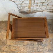 Folding wooden service trolley, 1960