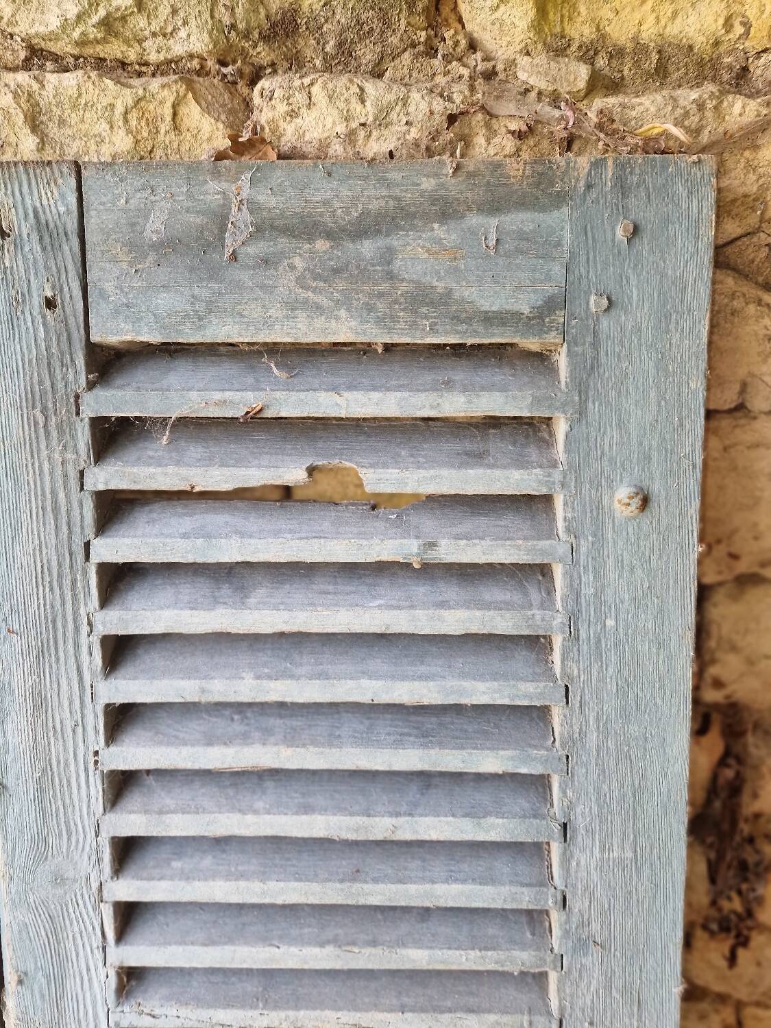 Paire de volets anciens persiennes bois
