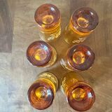 Set of six antique liqueur glasses