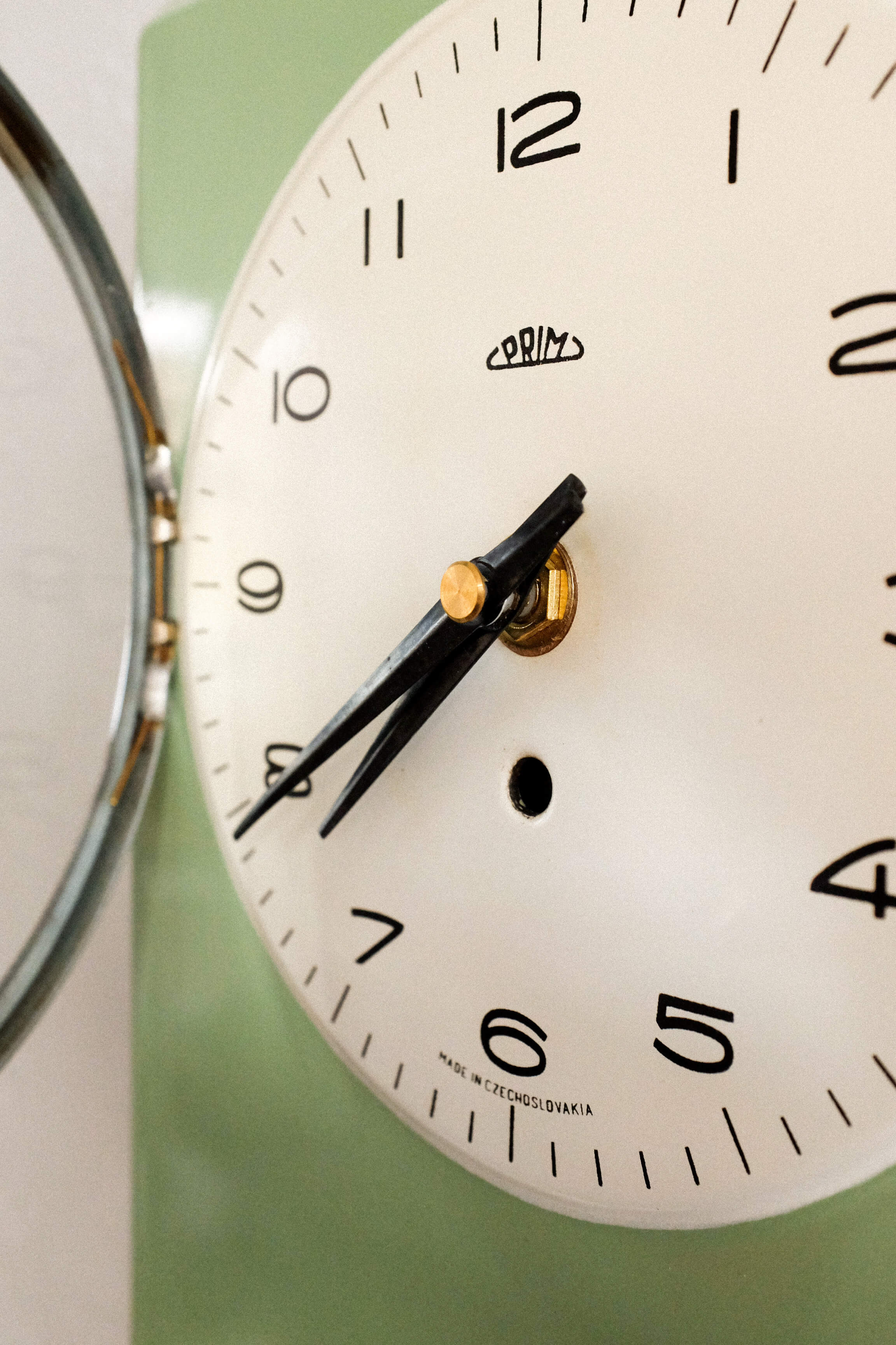 Vintage czechoslovak prim kitchen wall clock with timer, 1960s