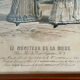 Framed antique print "Le moniteur de la Mode"
