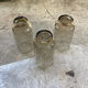3 vintage glasses in smoked glass