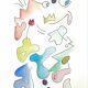 Peinture abstraite originale – composition colorée – 24 x 34 cm