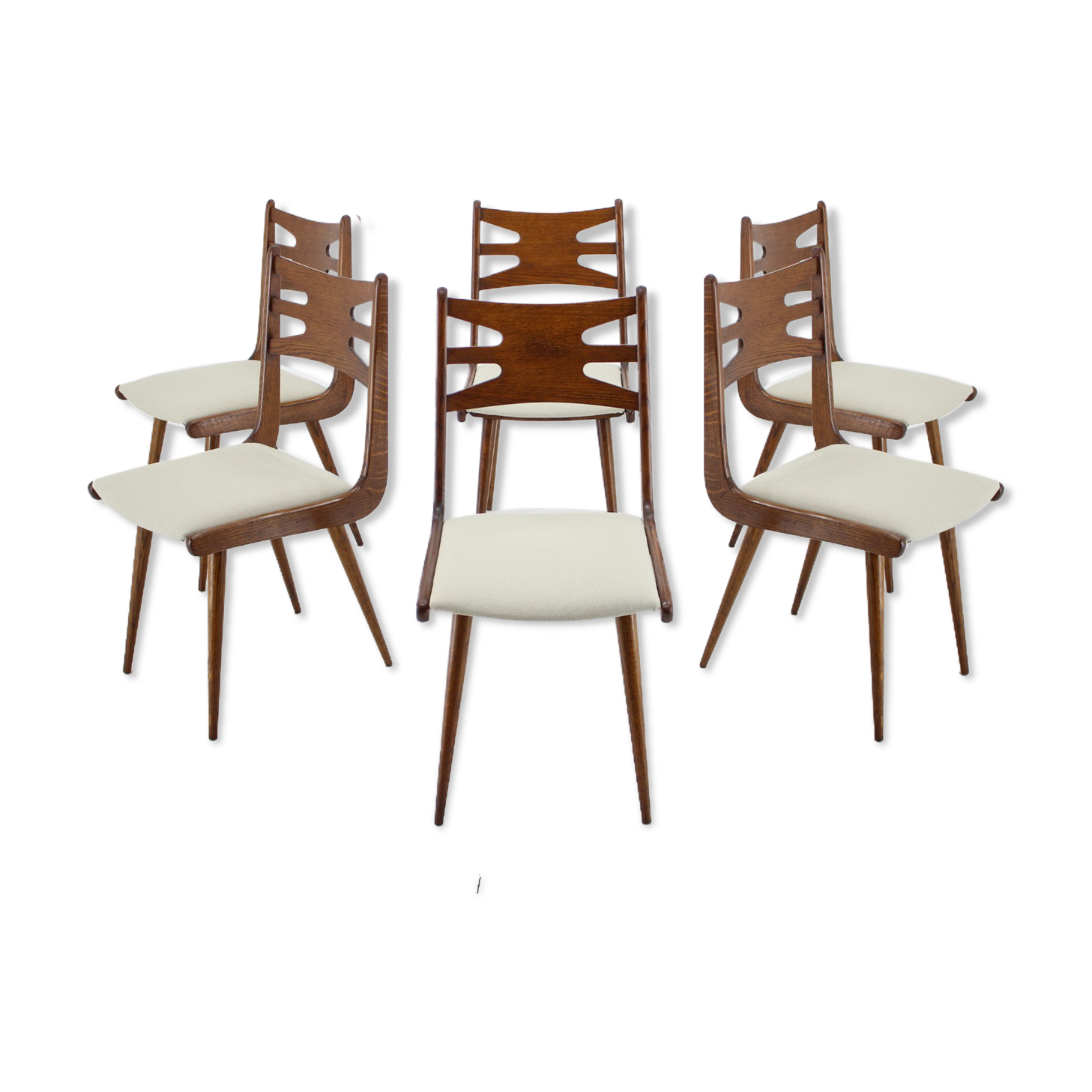 Lot de 6 chaises, Tchécoslovaquie 1960