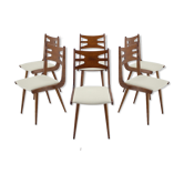 Lot de 6 chaises, Tchécoslovaquie 1960