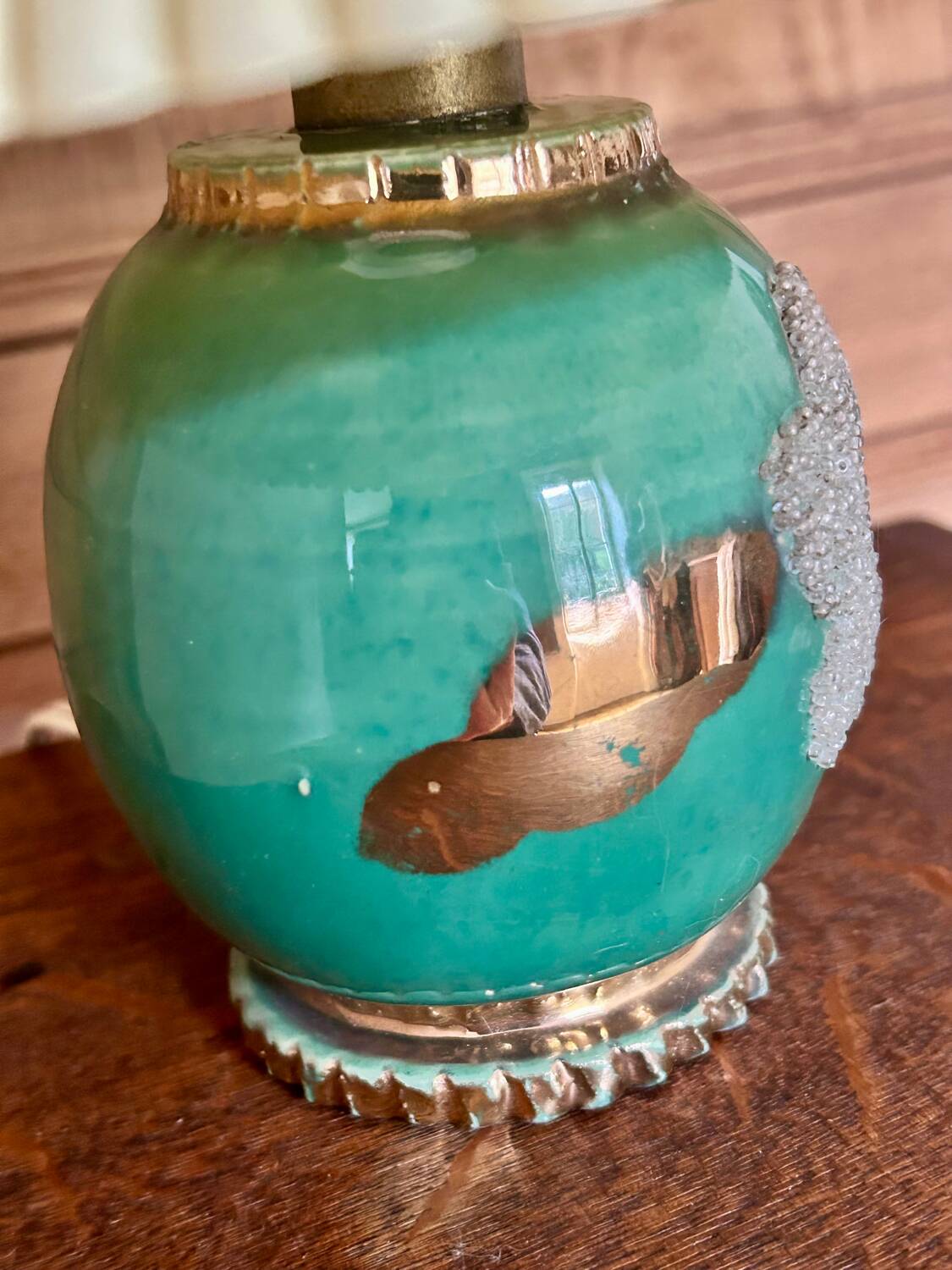 Glazed ceramic table lamp