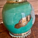 Glazed ceramic table lamp