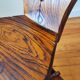 Vintage solid wood chair, popular art, brutalist style, 1950s, heart-shaped backrest.
