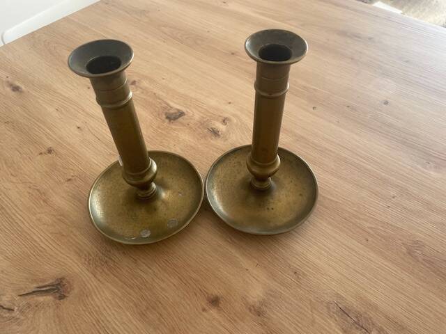 Pair of antique candlesticks