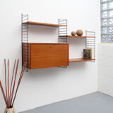 1960s wall unit teak Nisse Strinning, with secretary