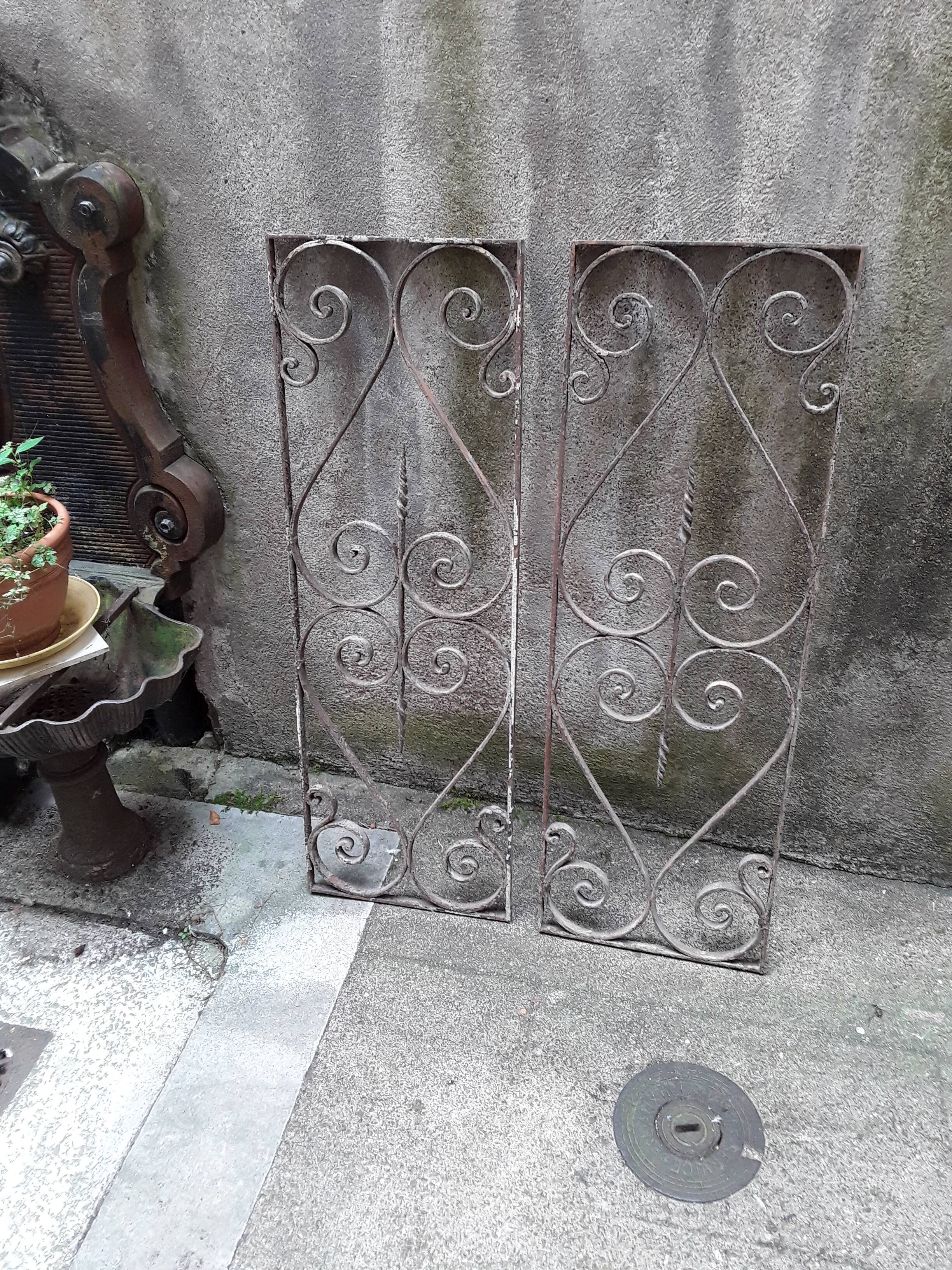 Old wrought iron grids early 20th century