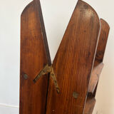 Foldable stepladder in old wood
