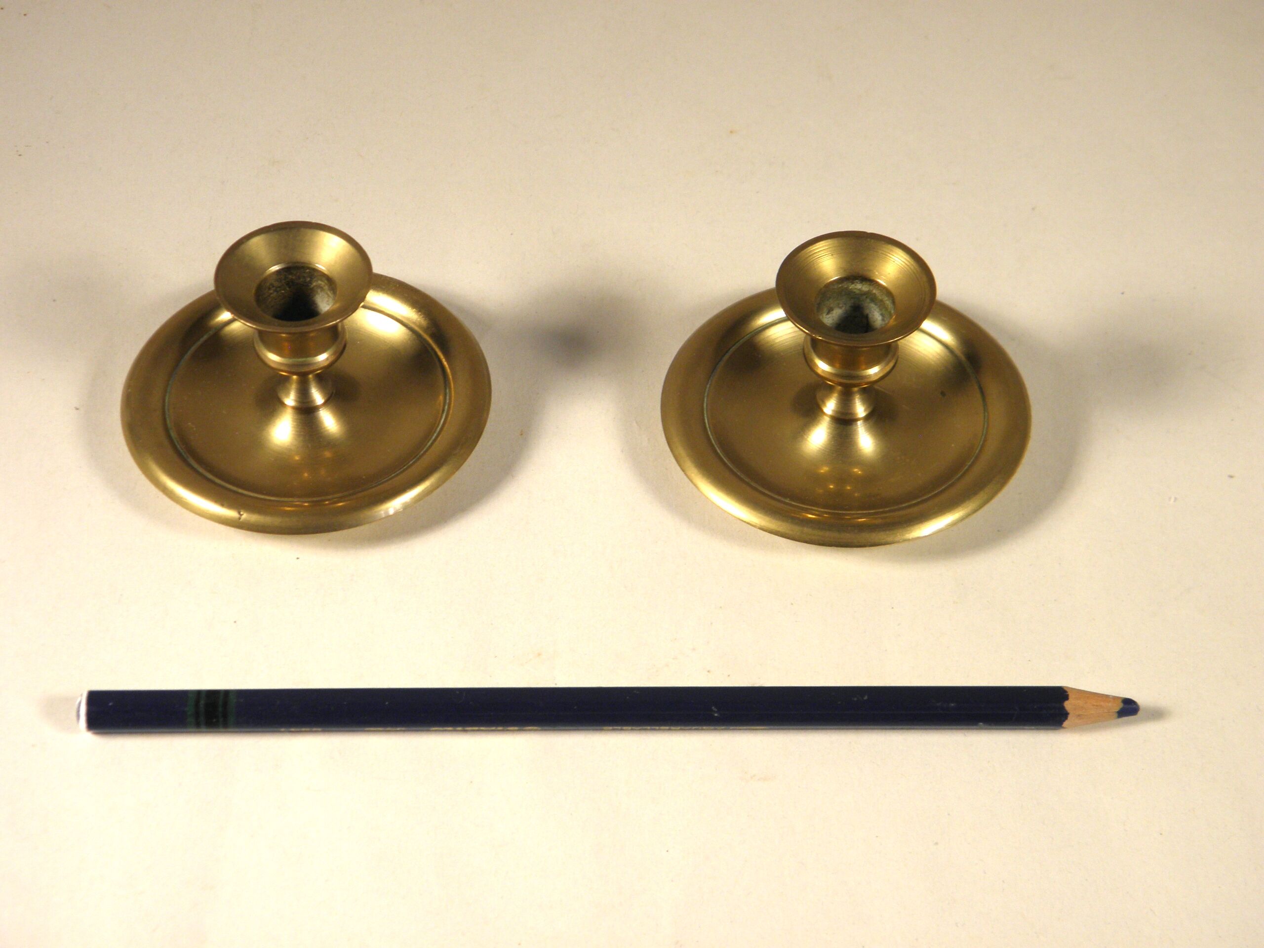 Paire de bougeoirs en laiton 4 cm