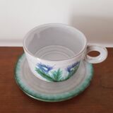 Thistle pattern cup and saucer