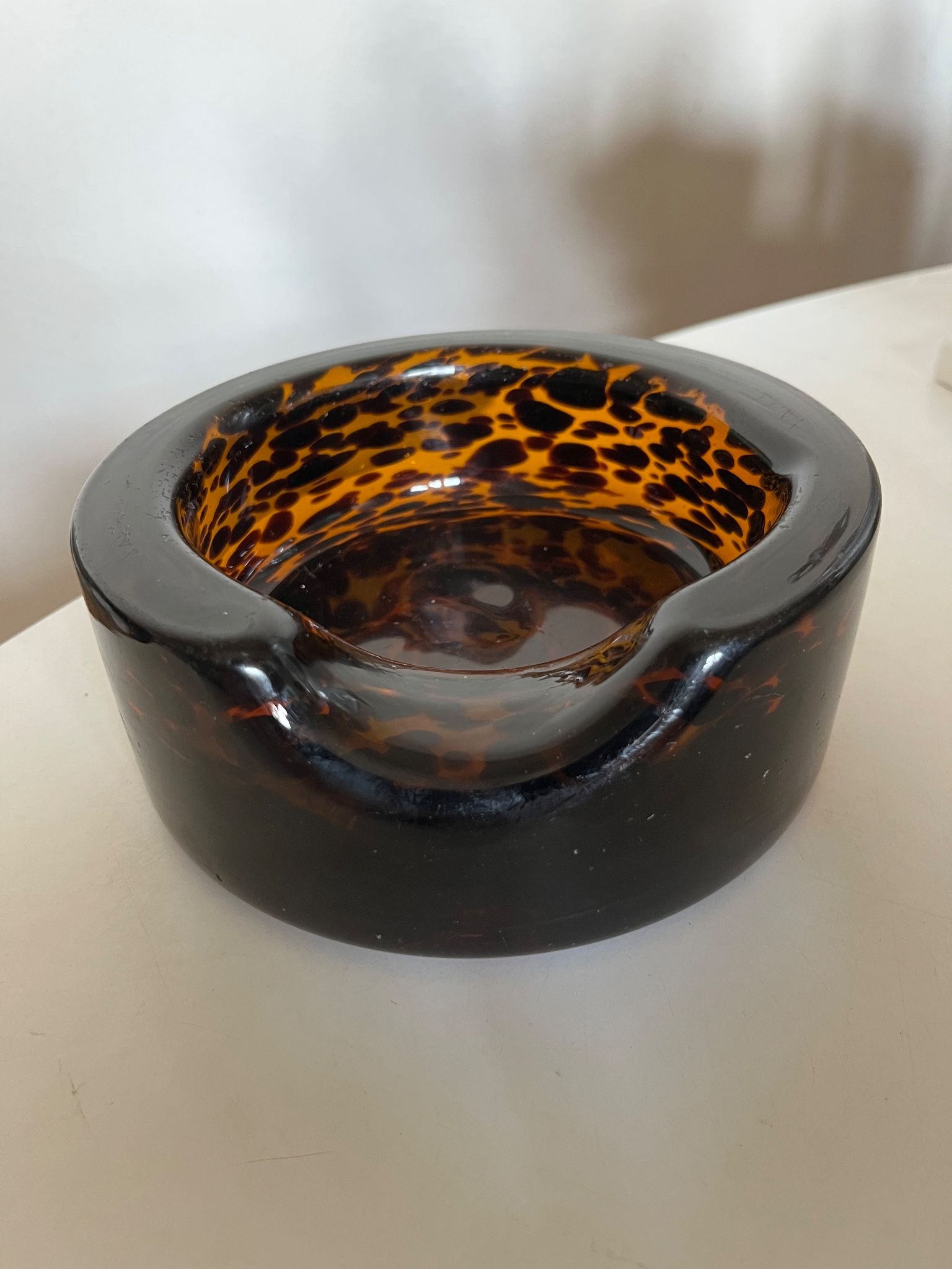 XXL pocket tray Murano 1970 Italian design blown glass