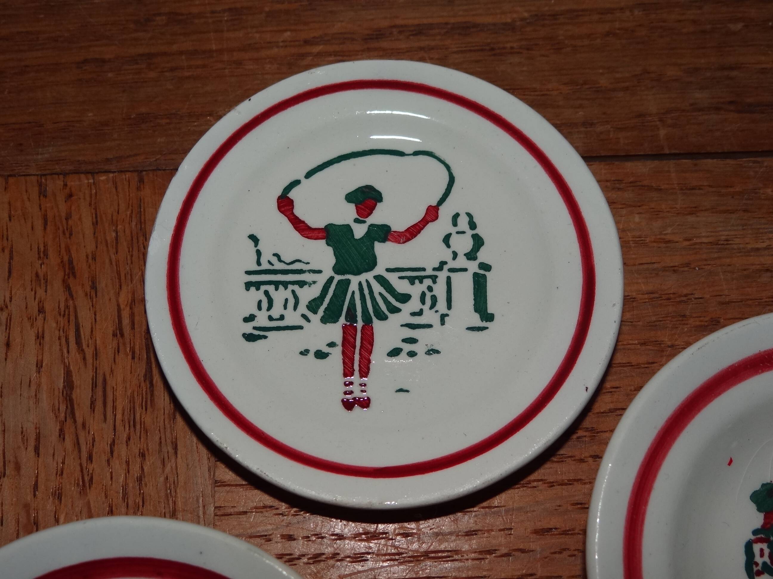 Pretty Creil and Montereau Dinette with Children's Decor around 1930 Art Deco