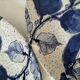 Two flat plates in earthenware with blue floral decoration.