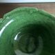 1960s centrepiece bowl in glazed Biot pottery with green scallops XL