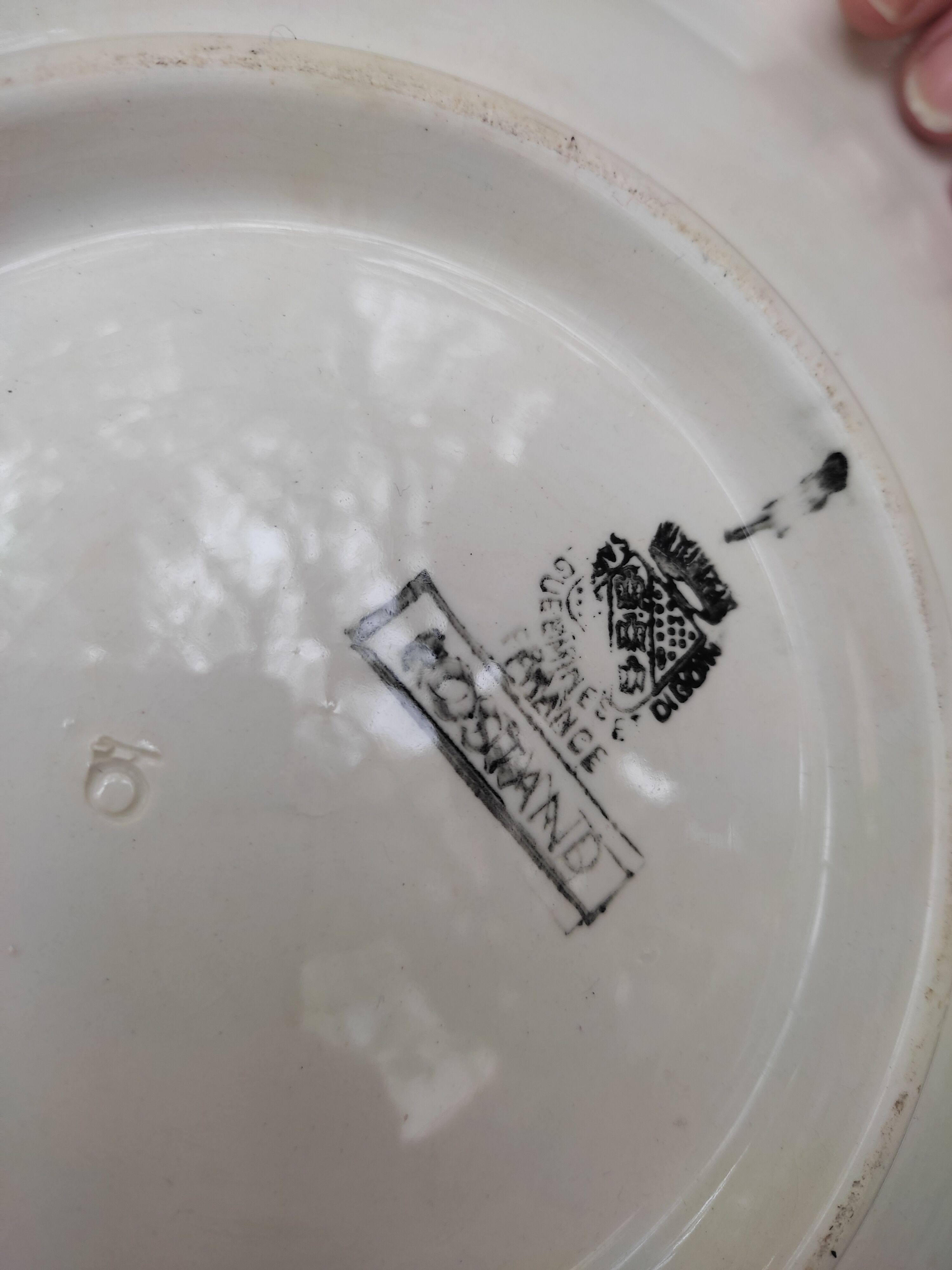 Semi hollow earthenware dish by Digoin