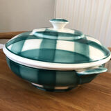 Givors earthenware tureen green tiles