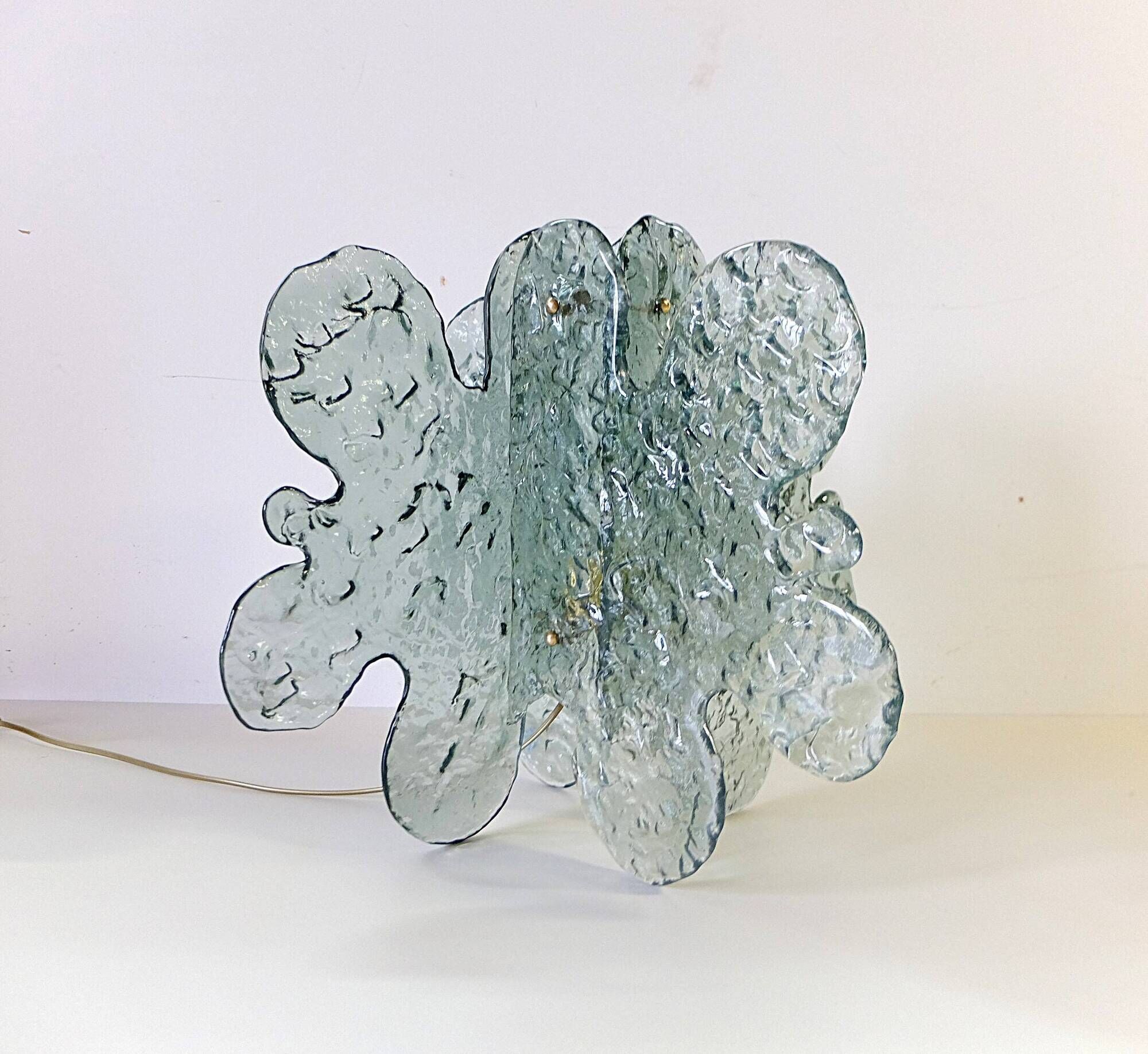 Mazzega thick Murano glass table lamp