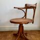 Fauteuil américain de bureau canné Baumann