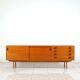 Swedish teak sideboard with leather handles