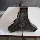 Antique bronze lamp base - column on lion's paws