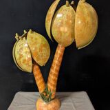 Lampes vintage en bois de coco