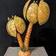 Lampes vintage en bois de coco