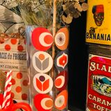 Vase cylinder colorful patterns pop vintage