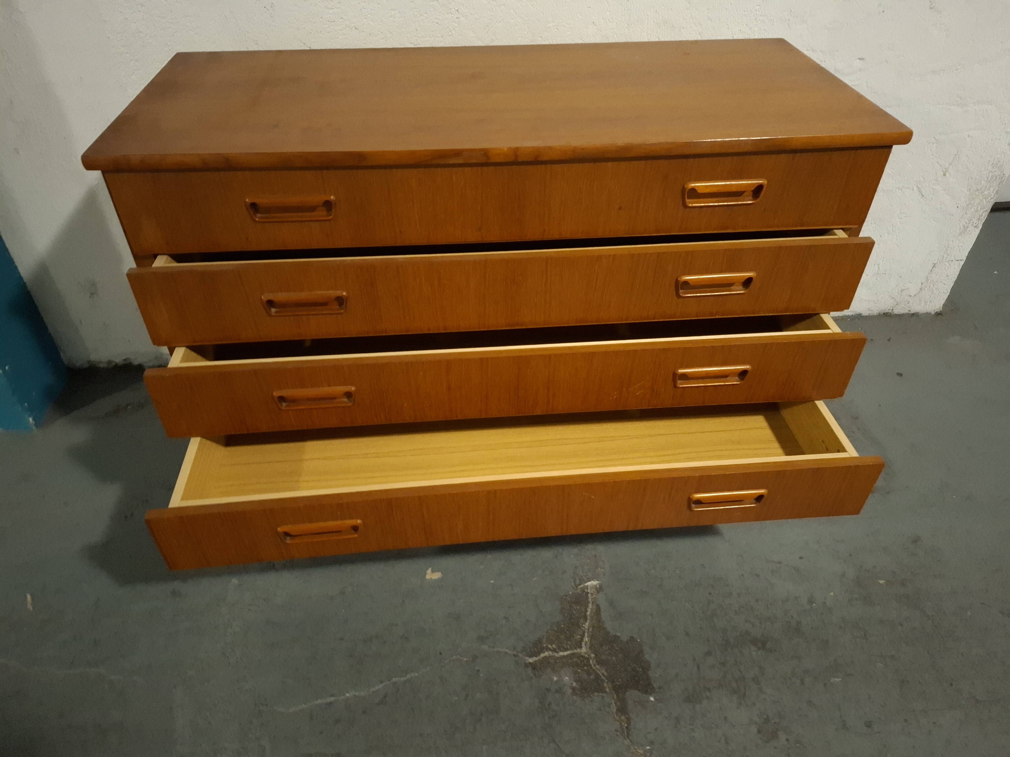 Scandinavian teak chest of drawers, 1960s design