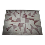 Unique Big Extra Large Abstract Design Geometric Carpet / Rug, 1950s