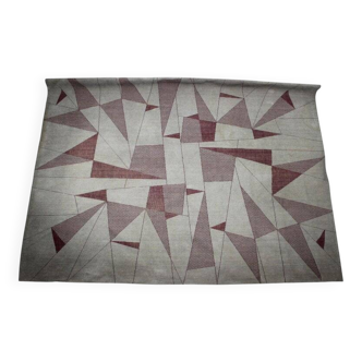 Unique Big Extra Large Abstract Design Geometric Carpet / Rug, 1950s