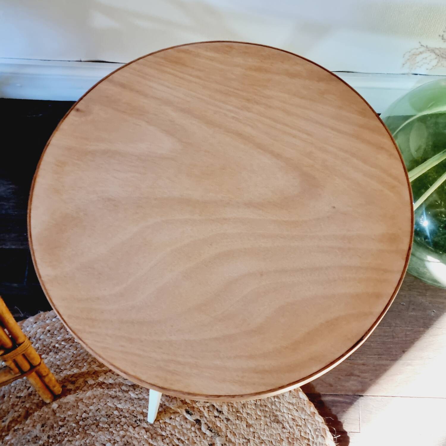 Wooden tripod side table