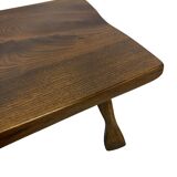 Mid-Century Organic Wooden Side Tables, circa 1960's wabi sabi brutalist