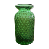 Vase en verre vert vintage