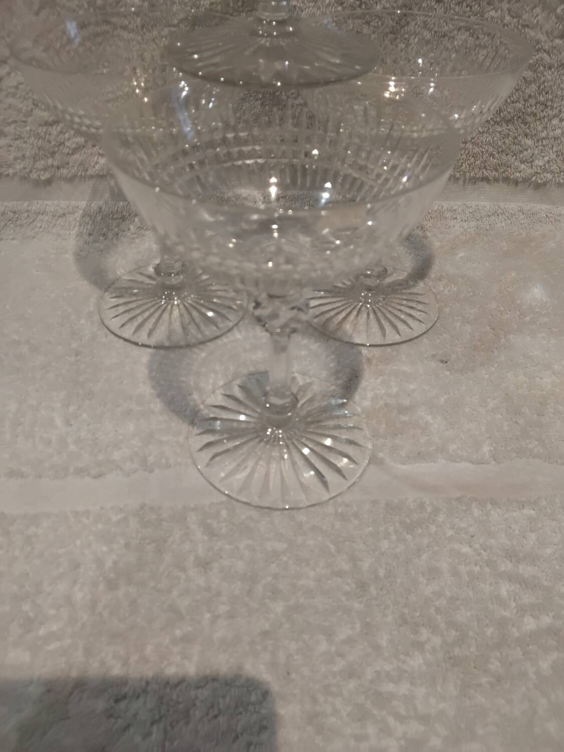 4 Baccarat crystal champagne glasses, Nancy model, foot size 14cl