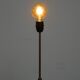 Hand-Carved Antique Wooden Floor Lamp with Lion Head