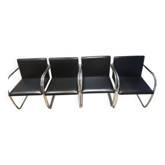 Lot de 4 chaises Mies van Der Rohe