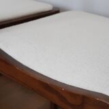 4 modernist cream chairs