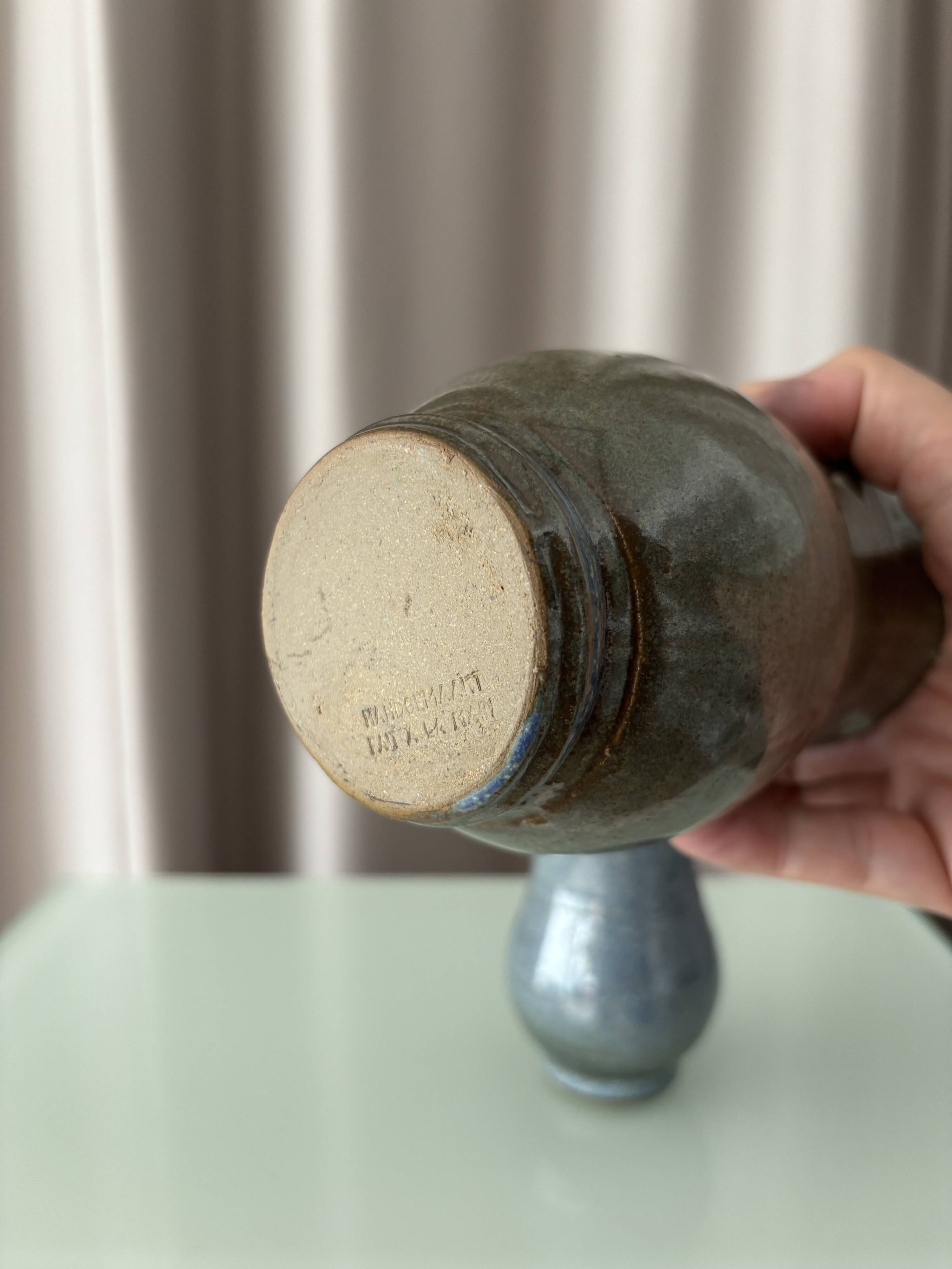 Pair of Belgian Studio Pottery Vases – Handmade