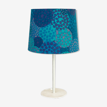 Lampe de table en métal par Uno et Östen Kristiansson pour Luxus, teinte en tissu réutilisé par Metsovaara