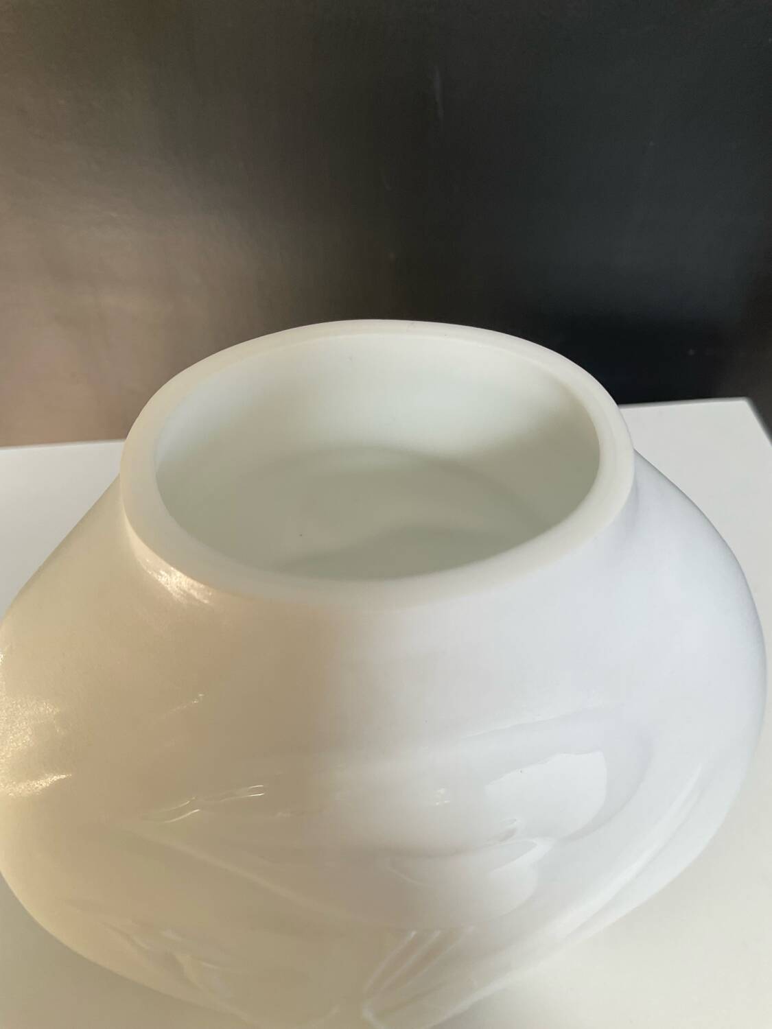 Vintage opaline glass vase