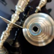 Golden bronze candlesticks